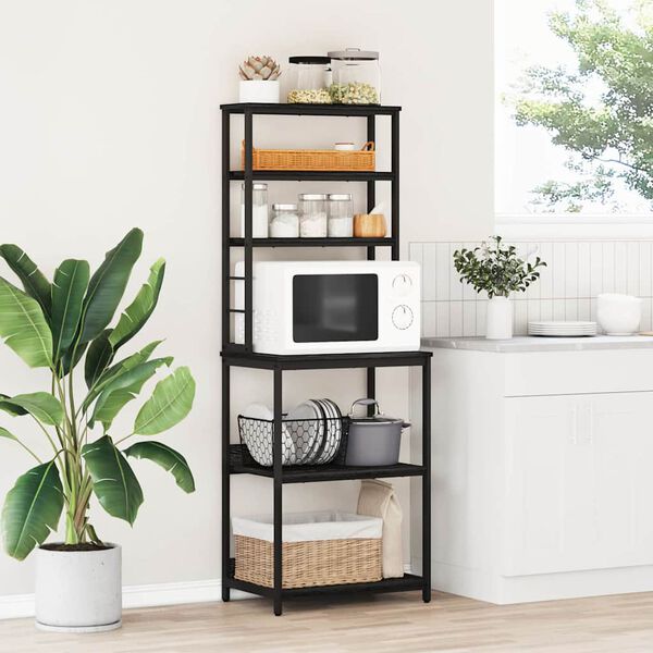 vidaXL Virtuvės lentyna Juodas ąžuolas 60 x 40 x 168 cm