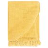vidaXL Pledas, garstyčių geltonos spalvos, 220x250cm, medvilnė