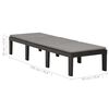 vidaXL Saulės gultas su čiužinuku, antracito spalvos, plastikas