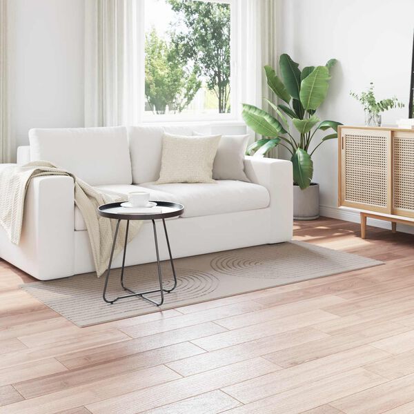 vidaXL Zoninės kiliminės dangos HUARTE Kreminė 200 x 80 cm Poliesteris