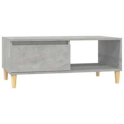 vidaXL Kavos staliukas, betono pilkas, 90x50x36,5cm, apdirbta mediena