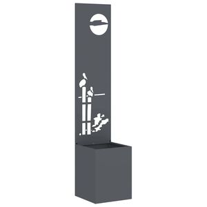 vidaXL Sodo privatumo ekranas &bdquo;Fretwork&ldquo; Antracitas 32 x 140 cm