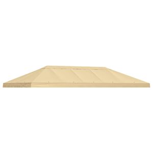 vidaXL Paviliono kanapės danga 6 x 3 m Kreminė Poliesteris 190
