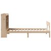 vidaXL Lova su knygų spinta be čiužinio, 75x190cm, pu&scaron;ies masyvas