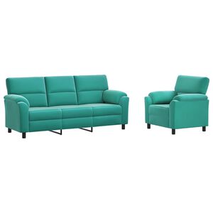 vidaXL Sofos komplektas 2 pcs Turkio Aksomas