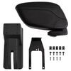 vidaXL Automobilio, juodas, 12x29x(32-46) cm, ABS