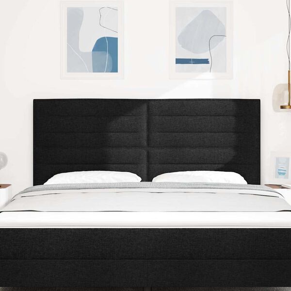 vidaXL Galvūgalis Juodas 180 cm audinys