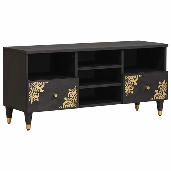 vidaXL Televizoriaus spintelė su stalčių Juoda 100 x 33 x 46 cm