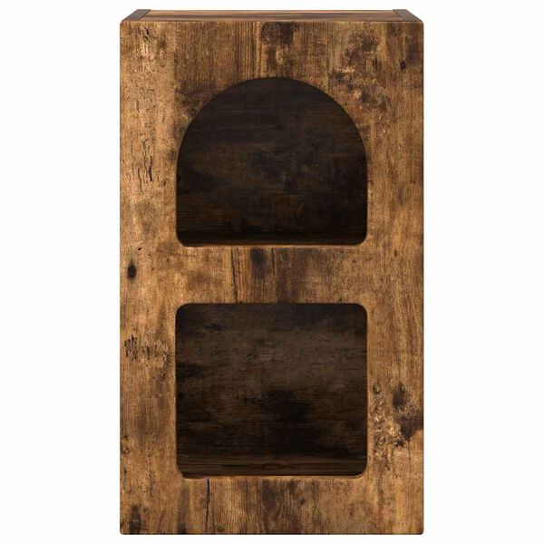 vidaXL Naktinis staliukas Rūkyta ąžuolas 29,5 x 33,5 x 50 cm