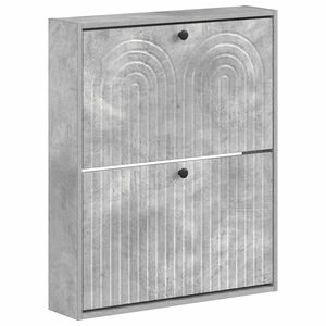 vidaXL Sieninis batų kabinetas ALKMAAR 71 x 17 x 86 cm Betono pilka
