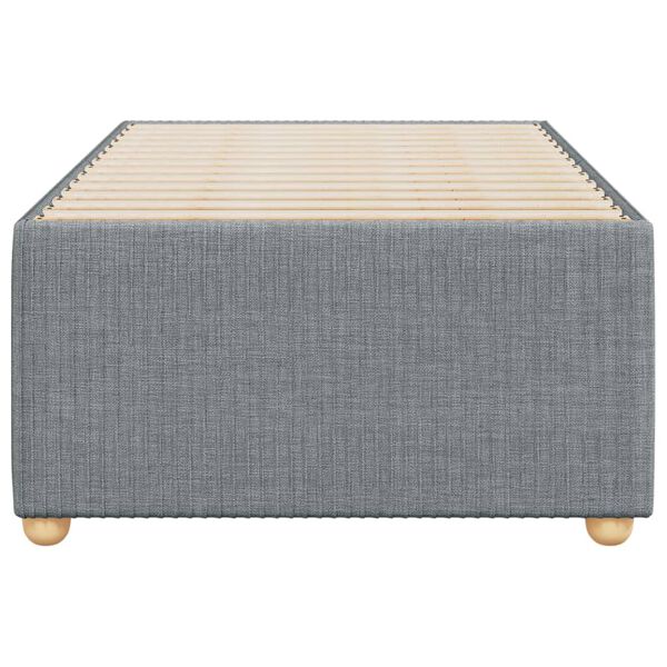 vidaXL Lovos rėmas be čiužinio, šviesiai pilkas, 90x200cm, audinys