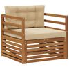 vidaXL Lauko sofa Tvirta akacijos mediena ir poliesteris