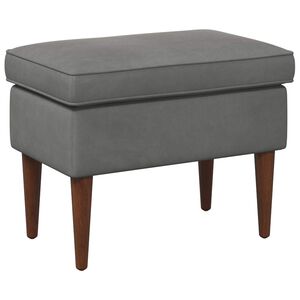 vidaXL Pėdų staliukas Tamsiai pilka 55 x 35 x 41 cm Aksomas