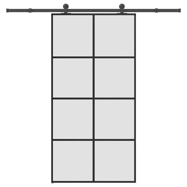 vidaXL Stumdomos durys su įrangos rinkiniu, 102,5x205cm, ESG/aliuminis