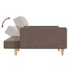 vidaXL Dvivietė sofa-lova su pagalvėmis ir pakoja, taupe, audinys