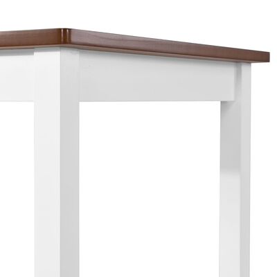 vidaXL Baro stalo ir kėdžių komplektas, 5d., masyvi mediena