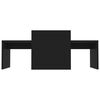 vidaXL Kavos staliukų komplektas, juodas, 100x48x40cm apdirbta mediena