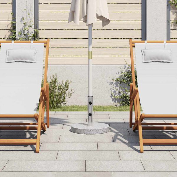 vidaXL Skėčio stovas, granitas, apvalus, 20kg