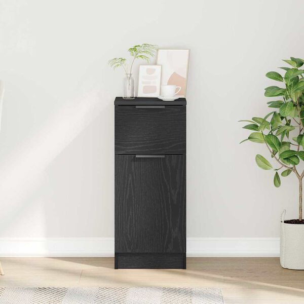 vidaXL Kabalas Juodas ąžuolas 30 x 30 x 70 cm Apdirbta mediena