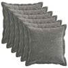 vidaXL Pagalvėlės užvalkalas 6 pcs HOUTEN Tamsiai pilka 50 x 50 cm