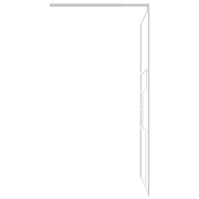 vidaXL Dušo sienelė, baltos spalvos, 100x195cm, ESG stiklas