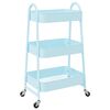 vidaXL Laikymo vežimėlis, 3 auk&scaron;tų, mėlynas, 42x41,5x77 cm, plienas