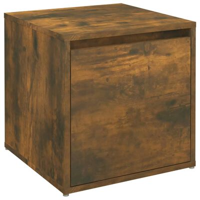vidaXL Dėžė-stalčius, dūminio ąžuolo, 40,5x40x40cm, apdirbta mediena