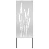 vidaXL Sodo privatumo ekranas Gėlių Sidabro 50 x 140 cm
