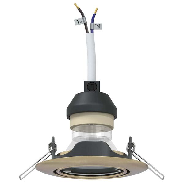 vidaXL Prožektorius 6 pcs Žalvaris 9 x 9 x 2.5 cm metalas