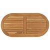 vidaXL Stalo vir&scaron;us 80 x 40 x 2,5 cm Ovalo Kieto teka medžio Natūrali