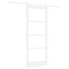 vidaXL Slankios durys 83 x 202 cm Tvirtos pu&scaron;ies mediena ir stiklas