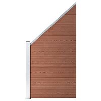 vidaXL Tvoros plokštė, rudos spalvos, 95x(105-180)cm, WPC