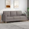 vidaXL Trivietė sofa, taupe spalvos, 180cm, audinys