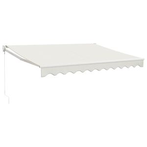 vidaXL Rankinė markizė 3 x 2,5 m Kreminė 100% poliesteris