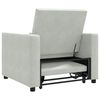 vidaXL I&scaron;traukiamas sofa-lova vienvietis su ratu &Scaron;viesiai pilka
