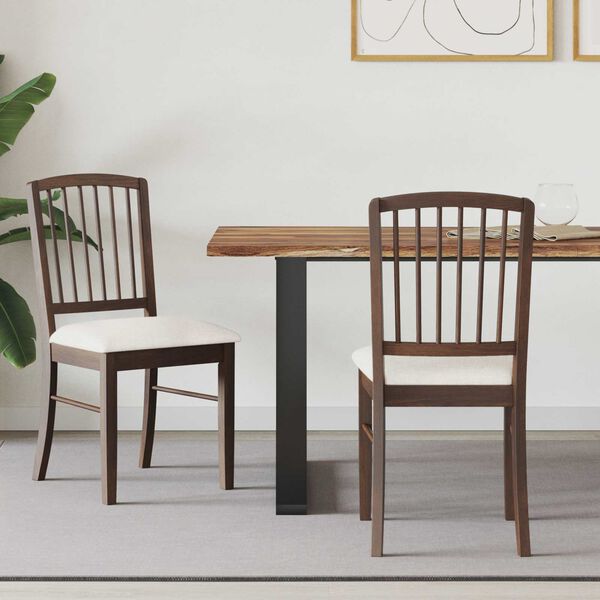 vidaXL Valgomojo kėdės 2 pcs &Scaron;viesiai rudas 50 x 52,5 x 91 cm