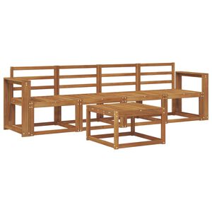 vidaXL Lauko sofos komplektas 5 pcs Natūrali Kietos akacijos mediena