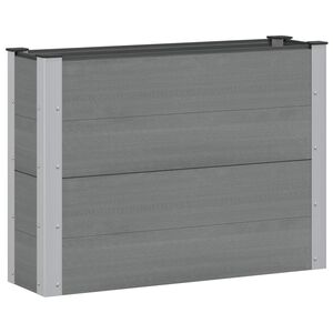 vidaXL Paauk&scaron;tinta sodo lova Pilka 100 x 30 x 72 cm aliuminis