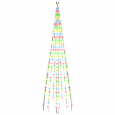 vidaXL Kalėdų eglutė ant vėliavos stiebo, 300cm, 310 spalvotų LED