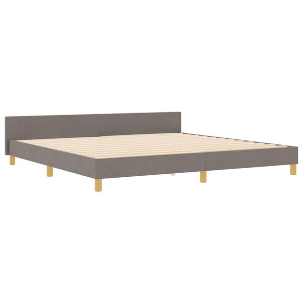 vidaXL Lovos rėmas su galvūgalio Taupe 200 x 200 cm audinys