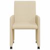 vidaXL Valgomojo Kėdės su Ratukais 2 pcs Kreminė 57 x 66 x 94 cm