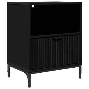 vidaXL &Scaron;alia lovos spintelė Juoda 49 x 36 x 61 cm Apdirbta mediena