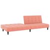 vidaXL Dvivietė sofa-lova, rožinės spalvos, aksomas