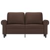 vidaXL Dvivietė sofa, rudos spalvos, 120cm, dirbtinė oda