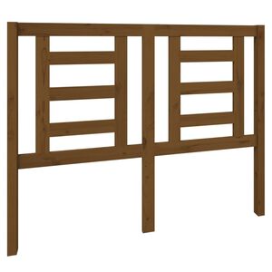 vidaXL Lovos galvūgalis, medaus rudas, 126x4x100cm, pu&scaron;ies masyvas