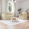 vidaXL Sofa 2 pcs Kreminė 196 x 82 x 85 cm audinys
