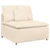 vidaXL Modulinė sofa su pagalvėlėmis, kreminės spalvos, 100 cm
