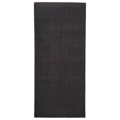vidaXL Kilimas, juodos spalvos, 66x150cm, natūralus sizalis