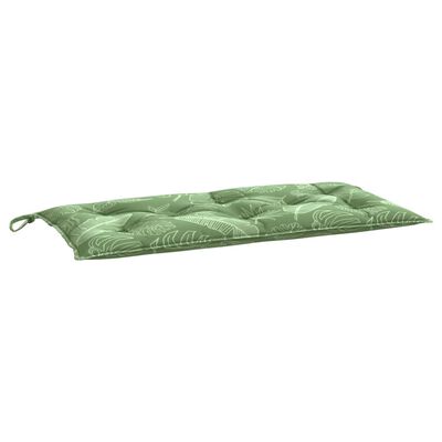 vidaXL Suoliuko pagalvėlės, 2vnt., 100x50x7cm, audinys, su lapais