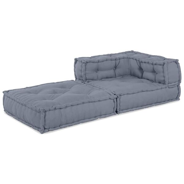 vidaXL Modulinė kampinė sofa Pilka 70 x 70 x 56 cm audinys